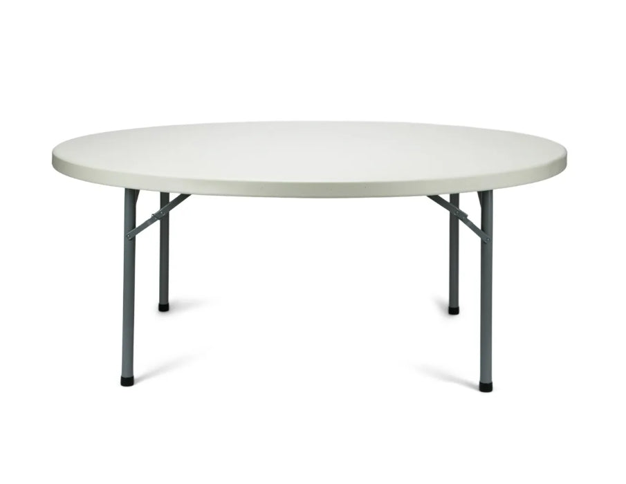 60" (5 Foot) Round Heavy Duty Plastic Folding Table