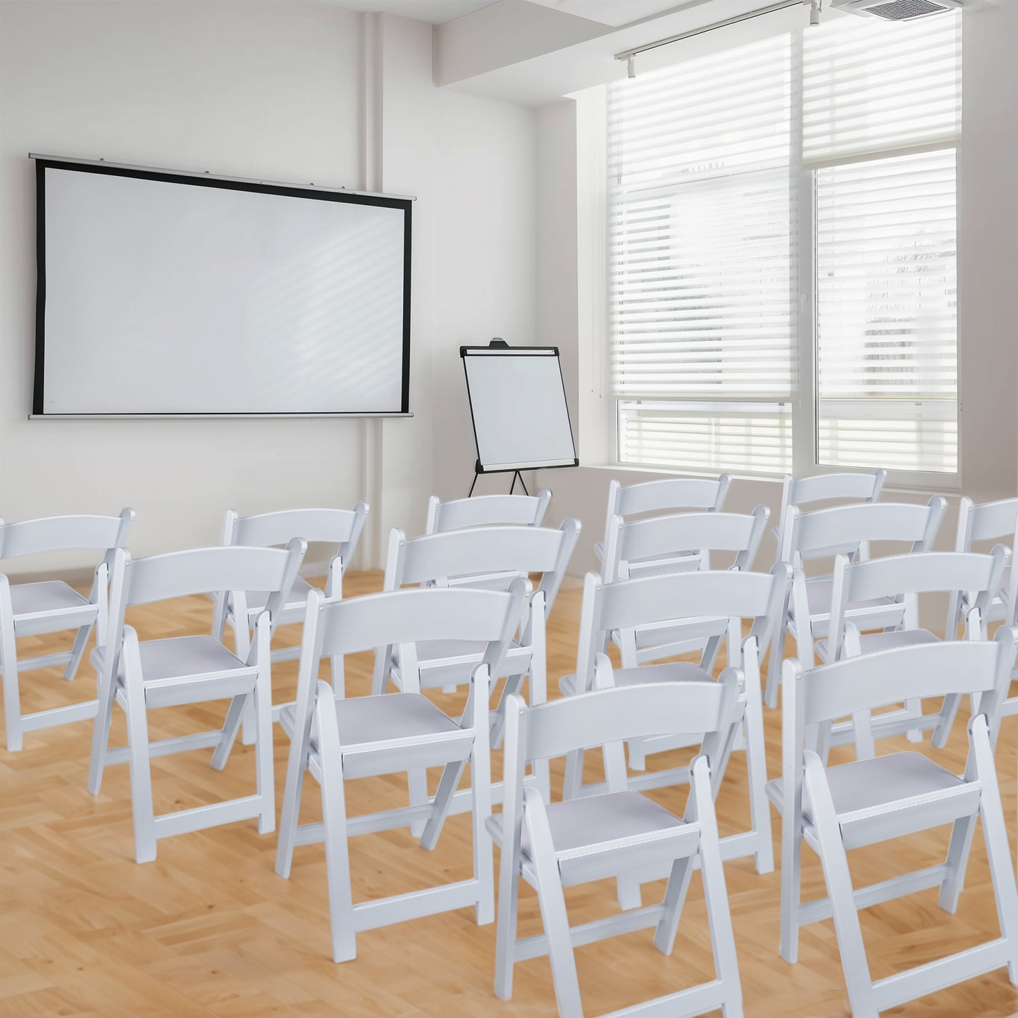 White 4 PCS Lightweight Resin Folding Chairs Unleash Comfort and Durability and Weight Capacity 800 lbs