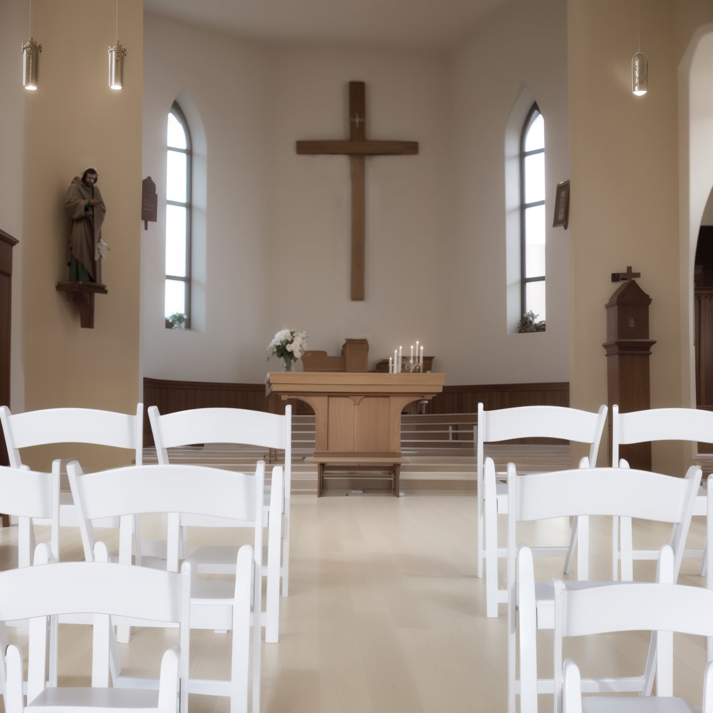 White 4 PCS Lightweight Resin Folding Chairs Unleash Comfort and Durability and Weight Capacity 800 lbs