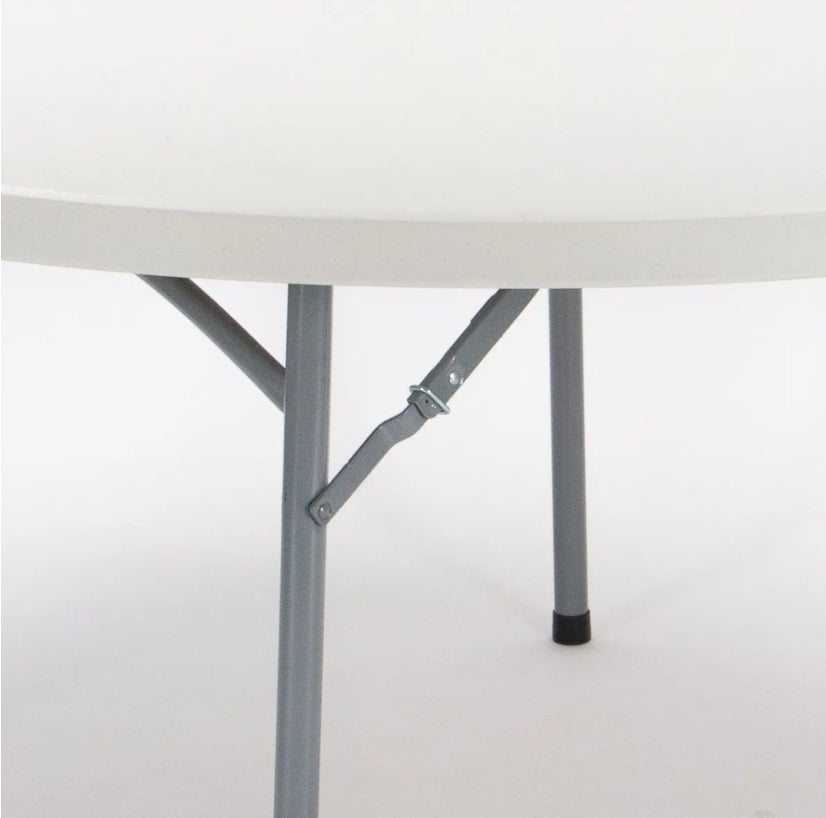 60" (5 Foot) Round Heavy Duty Plastic Folding Table