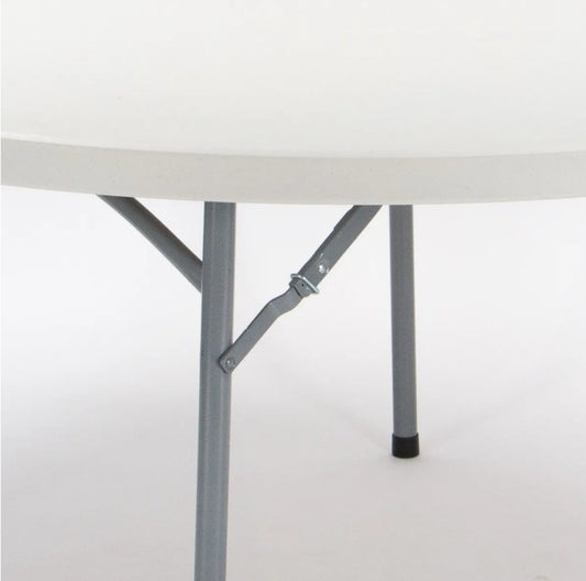 60" (5 Foot) Round Heavy Duty Plastic Folding Table